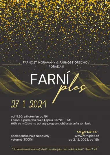 Farní ples 2024 - plakát
