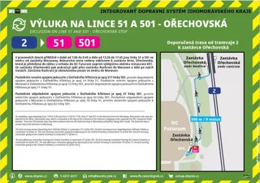 Změna trasy autobusových linek 2023 - Oznamení