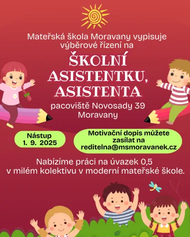 Školní asistent/ka - MŠ Moravánek