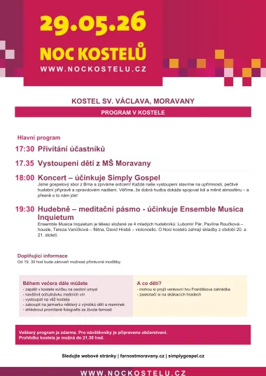 Noc kostelů - pozvánka