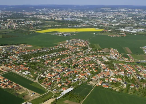 Moravany, letecké foto, 2011